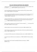 HSA 4191 REVIEW QUESTIONS AND ANSWERS