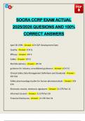 SOCRA CCRP EXAM ACTUAL 2025&sol;2026 QUESIONS AND 100&percnt; CORRECT ANSWERS