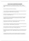 HSA 4191 QUIZ 4 QUESTIONS AND ANSWERS