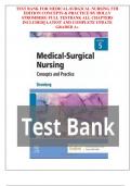 TESTBANK FOR MEDICAL-SURGICAL NURSING 5TH  EDITION CONCEPTS & PRACTICE BY HOLLY  STROMBERG FULL TESTBANK ALL CHAPTERS  INCLUDED&vert;&vert; LATEST AND COMPLETE UPDATE  GRADED A&plus;