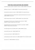 HCHB FINAL EXAM QUESTIONS AND ANSWERS