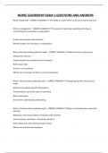 NURSE LEADERSHIP EXAM 1 QUESTIONS AND ANSWERS