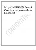 Maryville NURS 620 Exam 4 Questions and answers latest 2023&2024