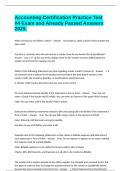 Accounting Certification Practice Test &num;4 Exam and Already Passed Answers 2025&period;