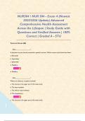 NUR504 &sol; NUR 504 - Exam 4 &lpar;Newest 2025&sol;2026 Update&rpar; Advanced Comprehensive Health Assessment Across the Lifespan &vert; Study Guide with Questions and Verified Answers &vert; 100&percnt; Correct &vert; Graded A - STU