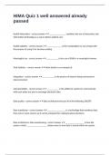 HIMA Quiz 1 well answered already passed 