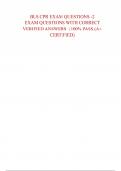 BLS CPR EXAM QUESTIONS -2  EXAM QUESTIONS WITH CORRECT  VERIFIED ANSWERS  &vert; 100&percnt; PASS &lpar;A&plus;  CERTIFIED&rpar; 