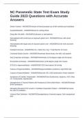 NC Paramedic State Test Exam Study Guide 2023 Questions with Accurate Answers