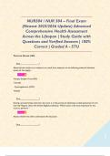 NUR504 &sol; NUR 504 &ndash; Final Exam &lpar;Newest 2025&sol;2026 Update&rpar; Advanced Comprehensive Health Assessment Across the Lifespan &vert; Study Guide with Questions and Verified Answers &vert; 100&percnt; Correct &vert; Graded A - STU  