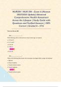 NUR504 &sol; NUR 504 - Exam 6 &lpar;Newest 2025&sol;2026 Update&rpar; Advanced Comprehensive Health Assessment Across the Lifespan &vert; Study Guide with Questions and Verified Answers &vert; 100&percnt; Correct &vert; Graded A - STU 