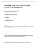 Homicide Final Exam questions well answered already passed
