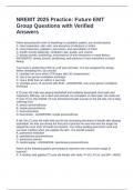 NREMT 2025 Practice&colon; Future EMT Group Questions with Verified Answers
