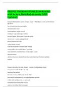  PN2003 Variations Final Examination with Actual Detailed Answers 2025 Updated&period;