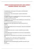 AMMO 49 EXAM QUESTIONS WITH 100- CORRECT ANSWERS VERIFIED 2025 UPDATE 