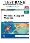 Medical-Surgical Nursing&comma; 8th Edition &lpar;Linton&comma; 2023&rpar;&comma; Chapter 1-63 &comma; 9780323826716 &comma; All Chapters with Answers and Rationals
