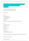 2025 NCLEX Pharmacology&colon; Maternity Study Guide Exam and Actual Answers&period;