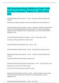 OB pharmacology Midterm Exam with Correct Answers Rated A&plus; 2025-2026 Set&period;