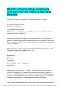Obstetric Pharmacology Final Exam And 100&percnt; Correct Answers 2025-2026 Updated&period;