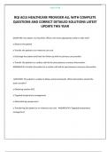 RQI ACLS HEALTHCARE PROVIDER ALL WITH COMPLETE QUESTIONS AND CORRECT DETAILED SOLUTIONS LATEST UPDATE THIS YEAR 