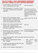 CM 2112 EXAM 1 -SELF ASSESSMENT QUESTIONS WITH ALL CORRECT & 100&percnt; VERIFIED ANSWERS&vert;UPDATED TO PASS