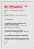 CM SENIOR EXIT EXAM WITH ALL CORRECT & 100&percnt; VERIFIED ANSWERS&vert;LATEST EXAM&vert;2025 ACTUAL COMPLETE EXAM&vert;ALREADY GRADED A&plus;