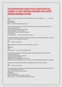 CM CERTIFICATION EXAM STUDY GUIDE WITH ALL CORRECT & 100&percnt; VERIFIED ANSWERS&vert;2025 LATEST UPDATE&vert;ASSURED TO PASS
