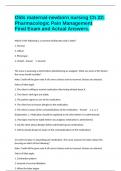 Olds maternal-newborn nursing Ch 22&colon; Pharmacologic Pain Management Final Exam and Actual Answers&period;