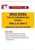 D394 Task 1 & Task 2 &ndash; &lpar;Passed First Attempt&rpar; &ndash; 2025 Complete & Verified