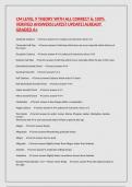 CM LEVEL 9 THEORY WITH ALL CORRECT & 100&percnt; VERIFIED ANSWERS&vert;LATEST UPDATE&vert;ALREADY GRADED A&plus;