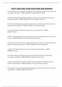 PHLTH 3460 FINAL EXAM QUESTIONS AND ANSWERS