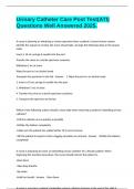 Urinary Catheter Care Post Test&lpar;ATI&rpar; Questions Well Answered 2025&period;