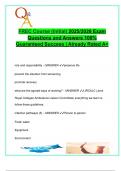 FREC Initial Course Exam 2025&sol;2026 &vert; 200&plus; Verified Q&A &vert; First Responder&comma; CPR&comma; AED&comma; Burns&comma; Seizures&comma; Diabetes&comma; Stroke&comma; AVPU&comma; DRABC&comma; Hypoxia & Shock