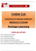 CHEM 219 Module 5 Exam &lpar;2025&rpar; &ndash; Principles of Organic Chemistry &ndash; Portage Learning Verified Qs & Ans