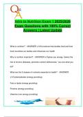 Intro to Nutrition Exam 1 &ndash; 2025&sol;2026 &vert; 100&plus; Correct Q&A &vert; Nutrients&comma; Digestion&comma; Vitamins&comma; Metabolism & Dietary Guidelines