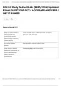 IHS ILE Study Guide EXAM &lpar;2025&sol;2026&rpar; Updated&colon; EXAM QUESTIONS WITH ACCURATE ANSWERS &vert; GET IT RIGHT&excl;&excl;