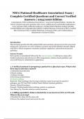 NHA &lpar;National Healthcare Association&rpar; Exam 2025&sol;2026 &ndash; Complete Certified Questions & Verified Correct Answers &vert; Updated Comprehensive Review