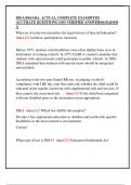 IDEA&sol;504&sol;ADA  ACTUAL COMPLETE EXAM&vert;WITH  ACCURATE QUESTIONS AND VERIFIED ANSWERS&vert;GRADED  A 