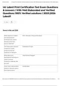 IAI Latent Print Certification Test Exam Questions & Answers &vert; With Well Elaborated and Verified Questions &vert;100&percnt; Verified solutions &vert; 20252026 Latest&excl;&excl;