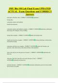 JMU Bio 150 Lab Final Exam UPDATED  ACTUAL  Exam Questions and CORRECT  Answers 