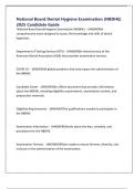 National Board Dental Hygiene Examination &lpar;NBDHE&rpar; 2025 Candidate Guide