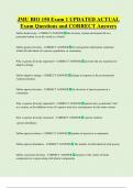 JMU BIO 150 Exam 1 UPDATED ACTUAL   Exam Questions and CORRECT Answers 