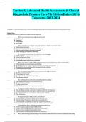 TEST BANK- Advanced Health Assessment & Clinical Diagnosis in Primary Care &lpar;7th Edition&comma;2024&rpar; Joyce E&period; Dains&vert;&vert; WITH CORRECT ANSWERS&vert;&vert;ALL CHAPTERS&vert; NEWEST EDITION A&plus;
