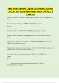 PHA 6936 Special Topics in Forensic Science  UPDATED Exam Questions and CORRECT  Answers