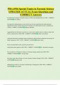 PHA 6936  Bundled Exam Questions and CORRECT Answers