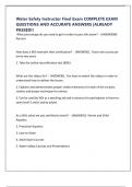 Water Safety Instructor Final Exam COMPLETE EXAM QUESTIONS AND ACCURATE ANSWERS &vert;ALREADY PASSED&excl;&excl;