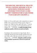 NSG3450 &sol;NSG 3450 MENTAL HEALTH  EXAM 1 NEWEST 2025&sol;2026 ACTUAL  QUESTIONS WITH DETAILED  ANSWERS WITH STUDY GUIDE  EXPERT VERIFIED FOR GUARANTEED  PASS&sol;ALREADY GRADED A&plus; 