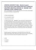 HERZING UNIVERSITY HESI - Medical Surgical Nursing ACTUAL EXAM QUESTIONS WITH COMPLETE SOLUTION &lpar;MULTIPLE CHOICES&rpar; &lpar;A&plus; GRADED 100&percnt; VERIFIED&rpar; LATEST VERSION 2025