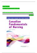 Test Bank &ndash; Canadian Fundamentals of Nursing&comma; 6th Edition &lpar;Potter&comma; Perry&comma; Stockert&comma; Hall&comma; Astle & Duggleby&rpar;