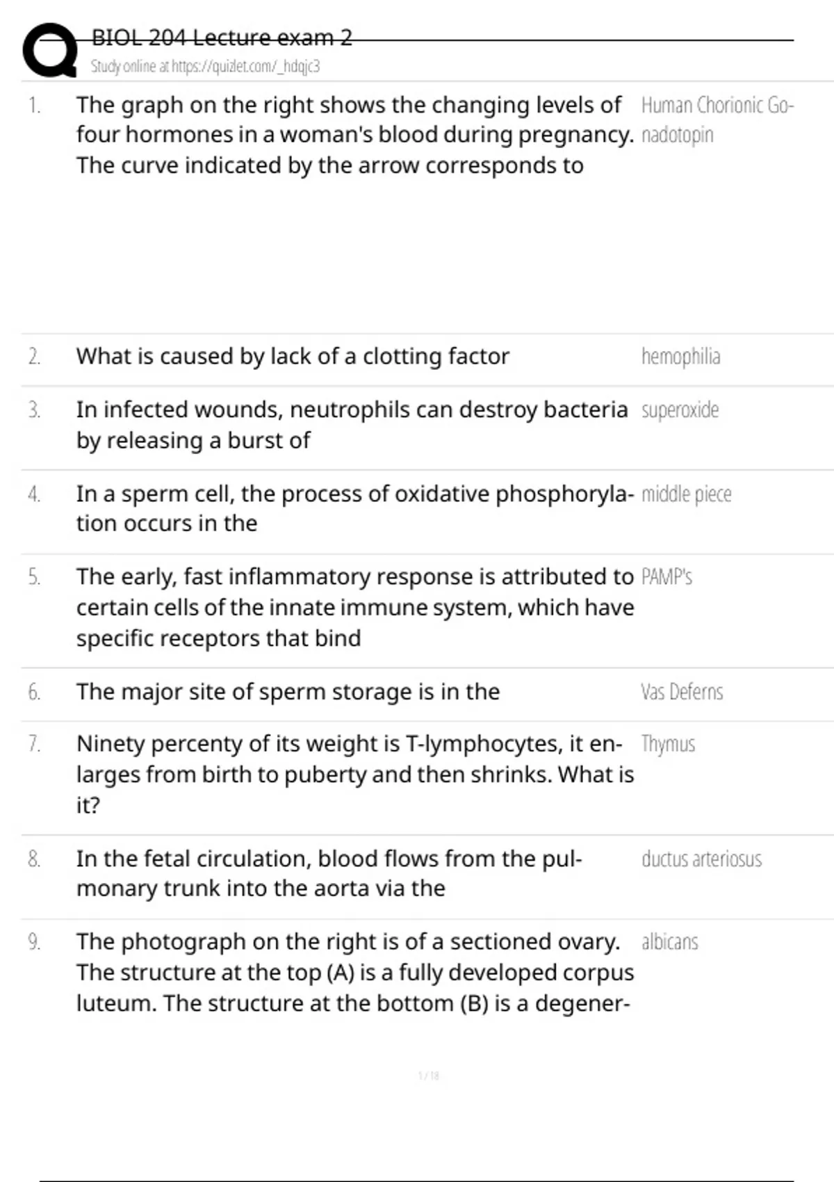 BIOL 204 Lecture exam 2 ACTUAL EXAM QUESTIONS WITH COMPLETE SOLUTION ...