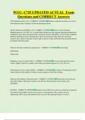 WGU- C725 UPDATED ACTUAL  Exam  Questions and CORRECT Answers 